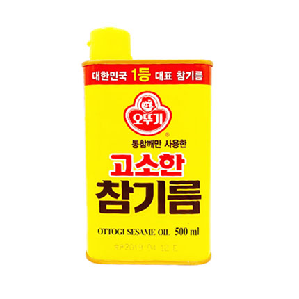 韓國進(jìn)口不倒翁芝麻油500ml鐵罐裝